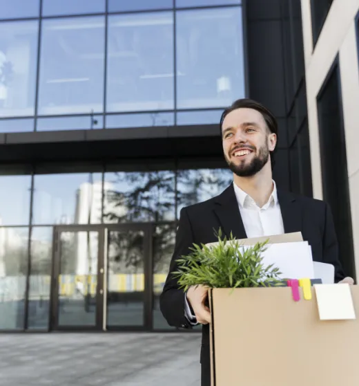 men moving to new office